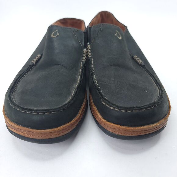 Olukai Moloa Men Leather Slip On Shoe Loafer Preppy Shoes Size 8 10128-4033 main image 6